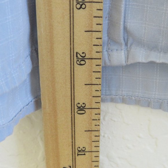 Old Navy* Men's Short Sleeve Button Down Curved Hem Checkered Shirt~ Size Large - Picture 8 of 11